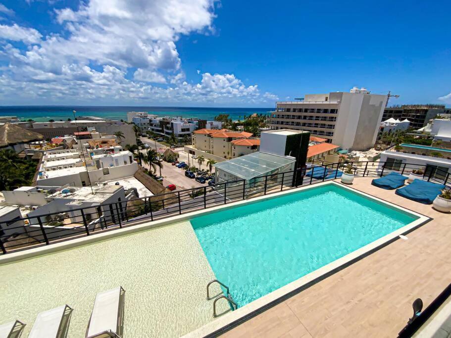 Beautiful + Luxury + Ocean View + Pool Apartment Playa del Carmen Exterior photo