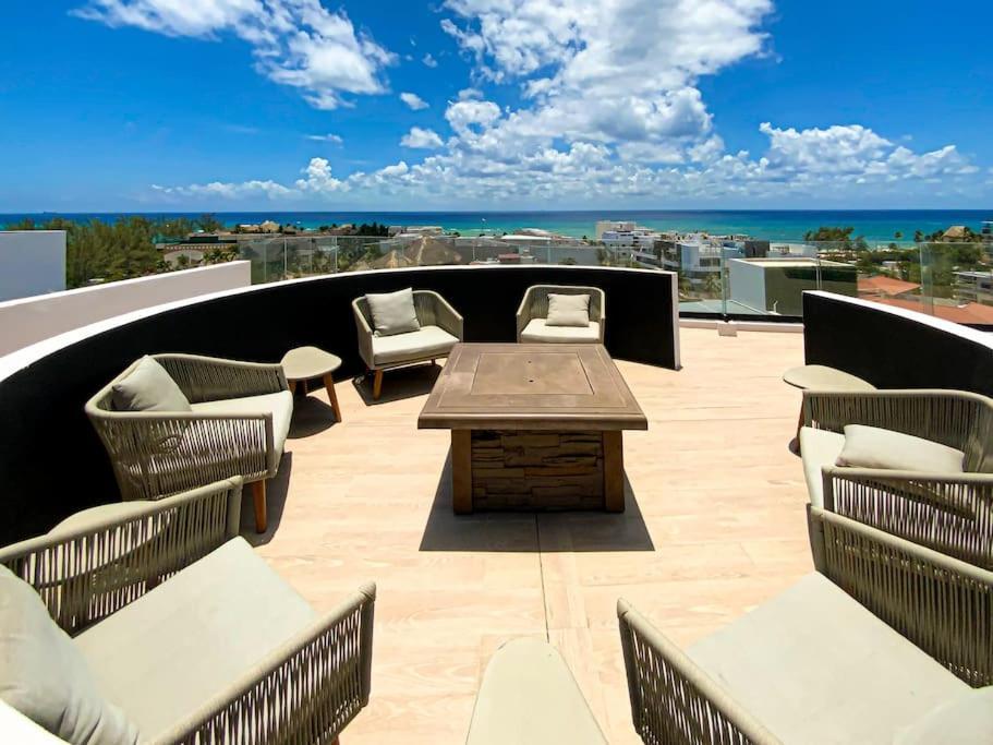 Beautiful + Luxury + Ocean View + Pool Apartment Playa del Carmen Exterior photo